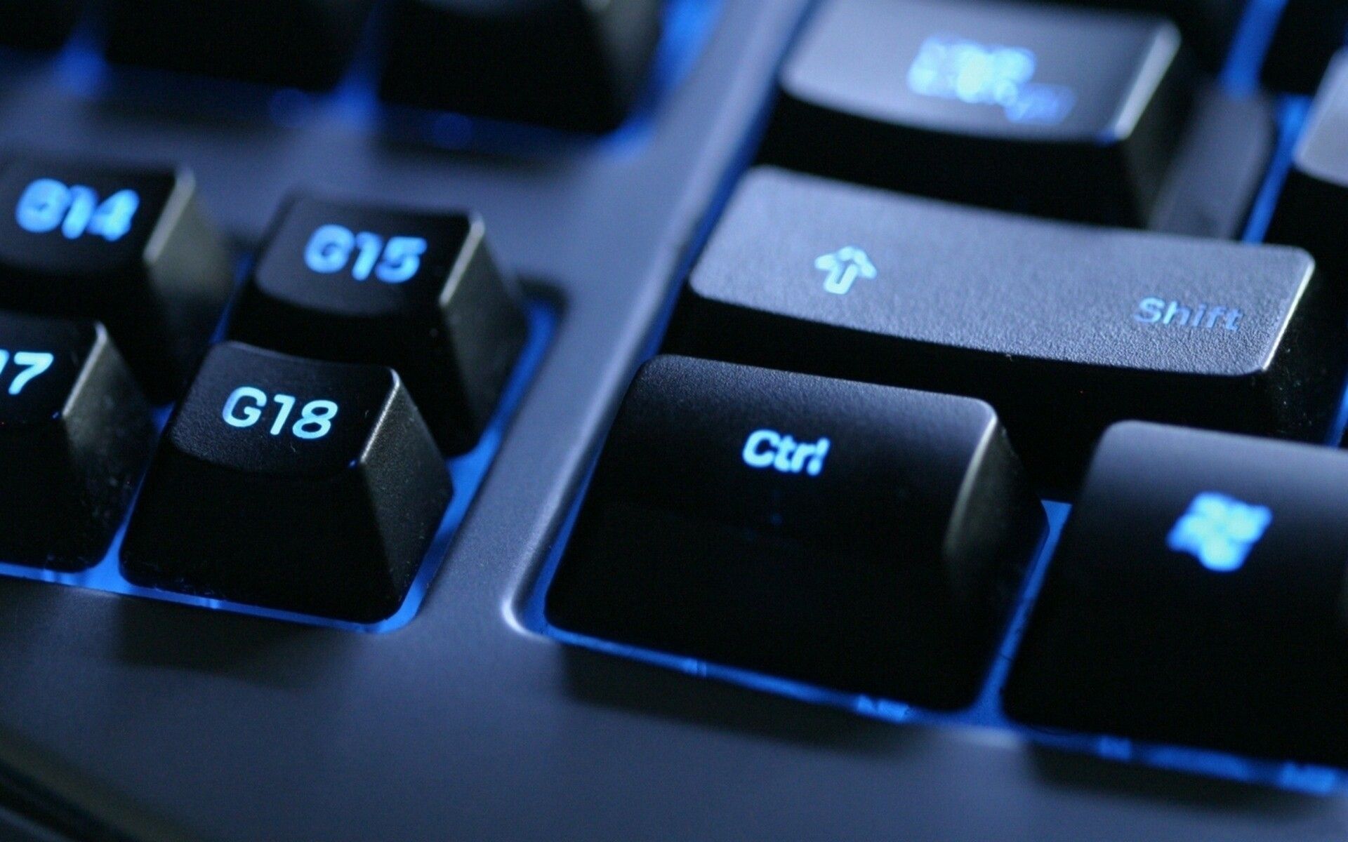 1920x1200 Keyboard Backlit Black Blue Background HD wallpaper