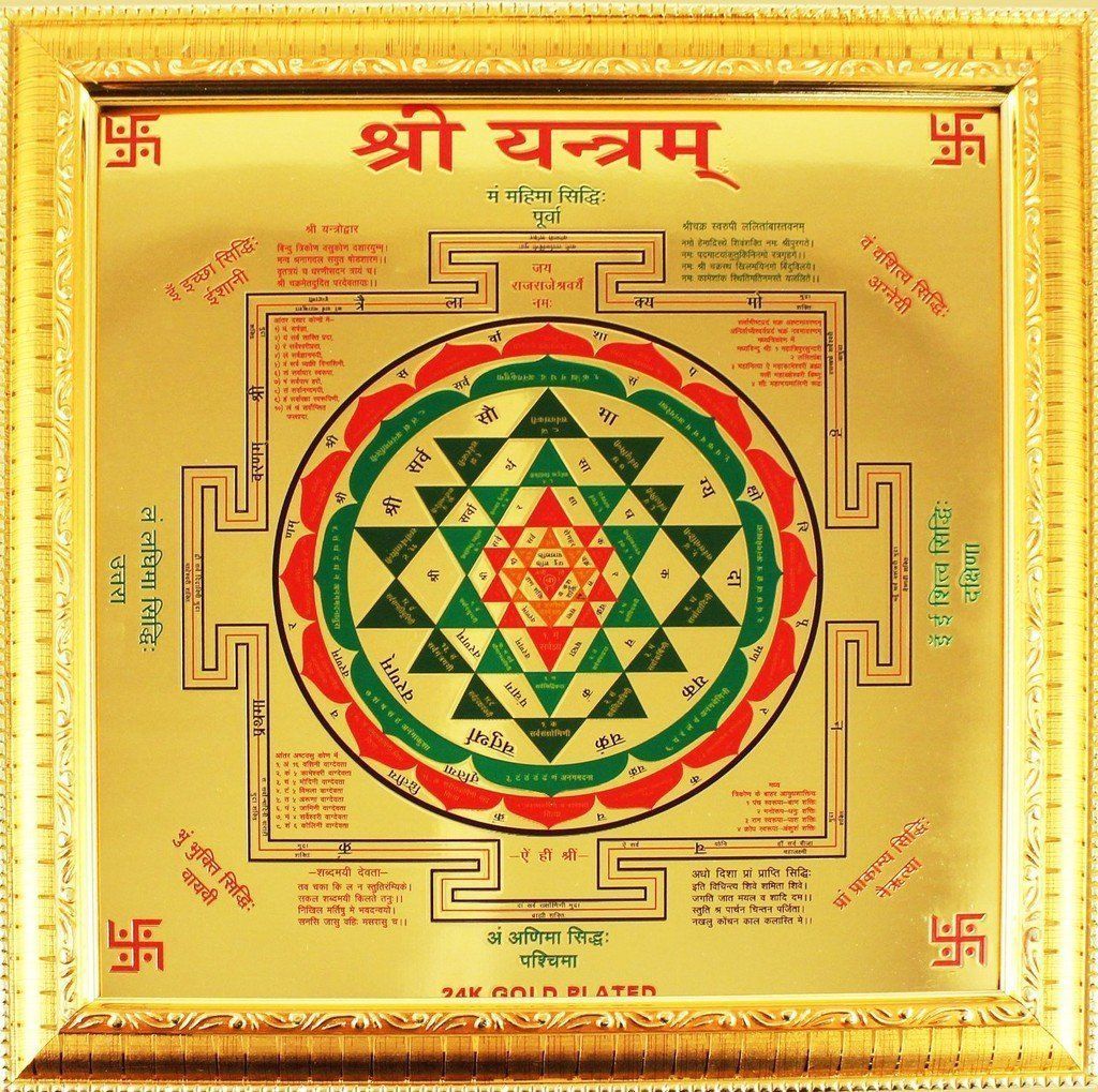 1024x1019 IS4A Sri Yantra Shree Yantra Sri Yantram Shri Yantra 6X6'' Inches Energized Yantra, Yantra Kavach for Frame : Home & Kitchen