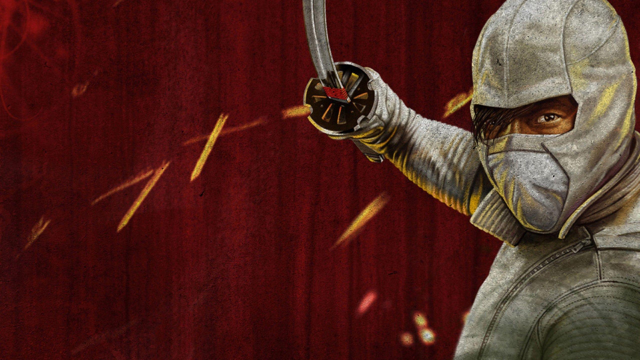 2560x1440 White ninja desktop PC and Mac wallpaper