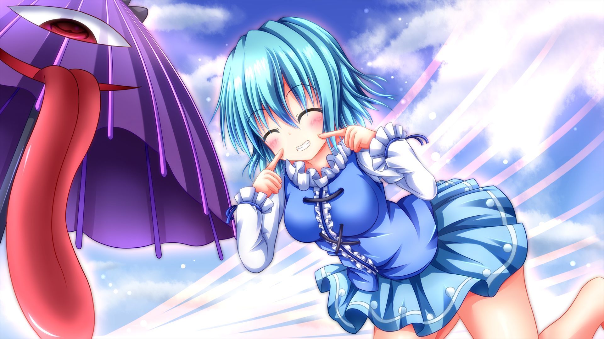 1920x1080 HD desktop wallpaper: Anime, Touhou, Kogasa Tatara download free picture