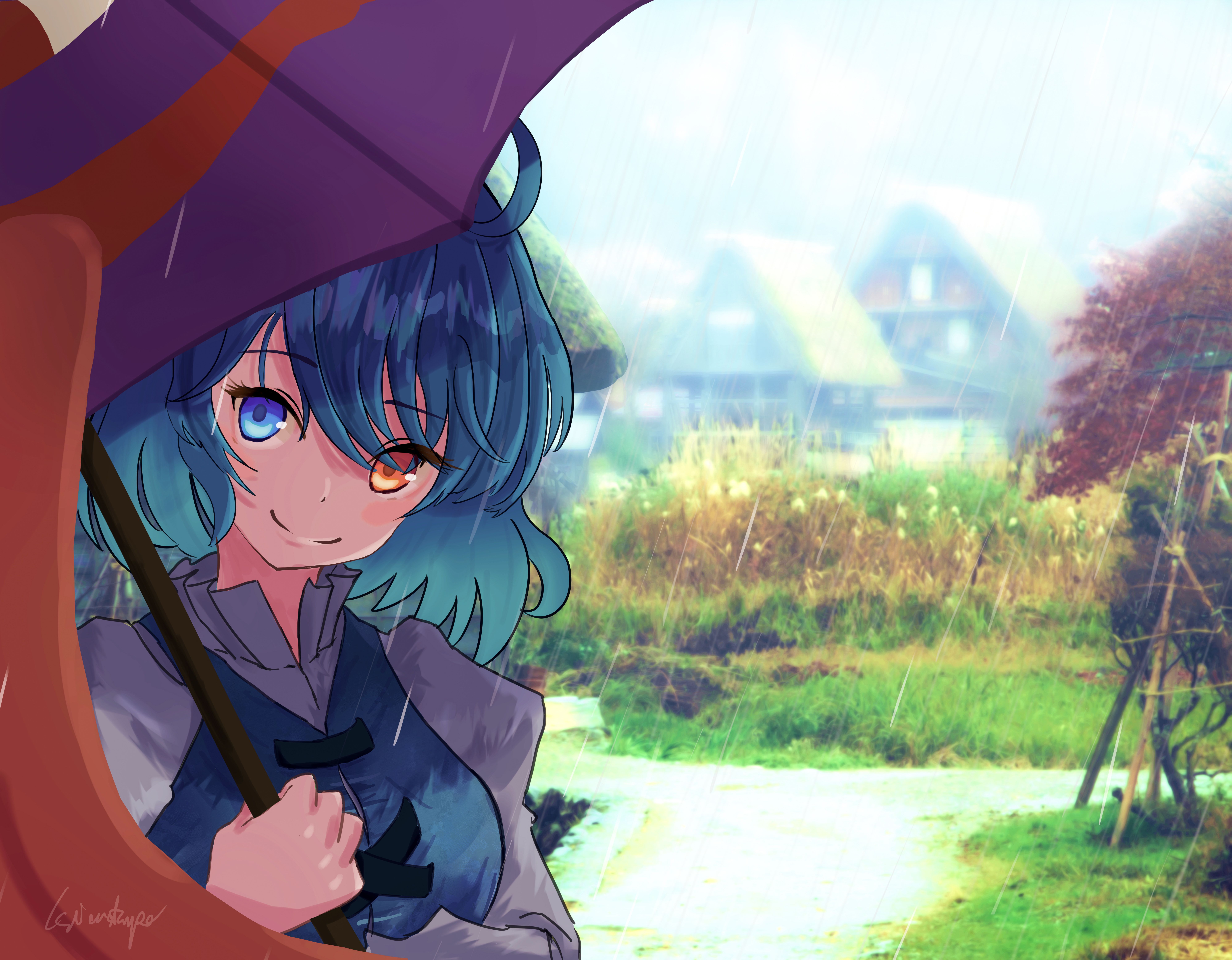 7984x6224 tatara kogasa (touhou) drawn