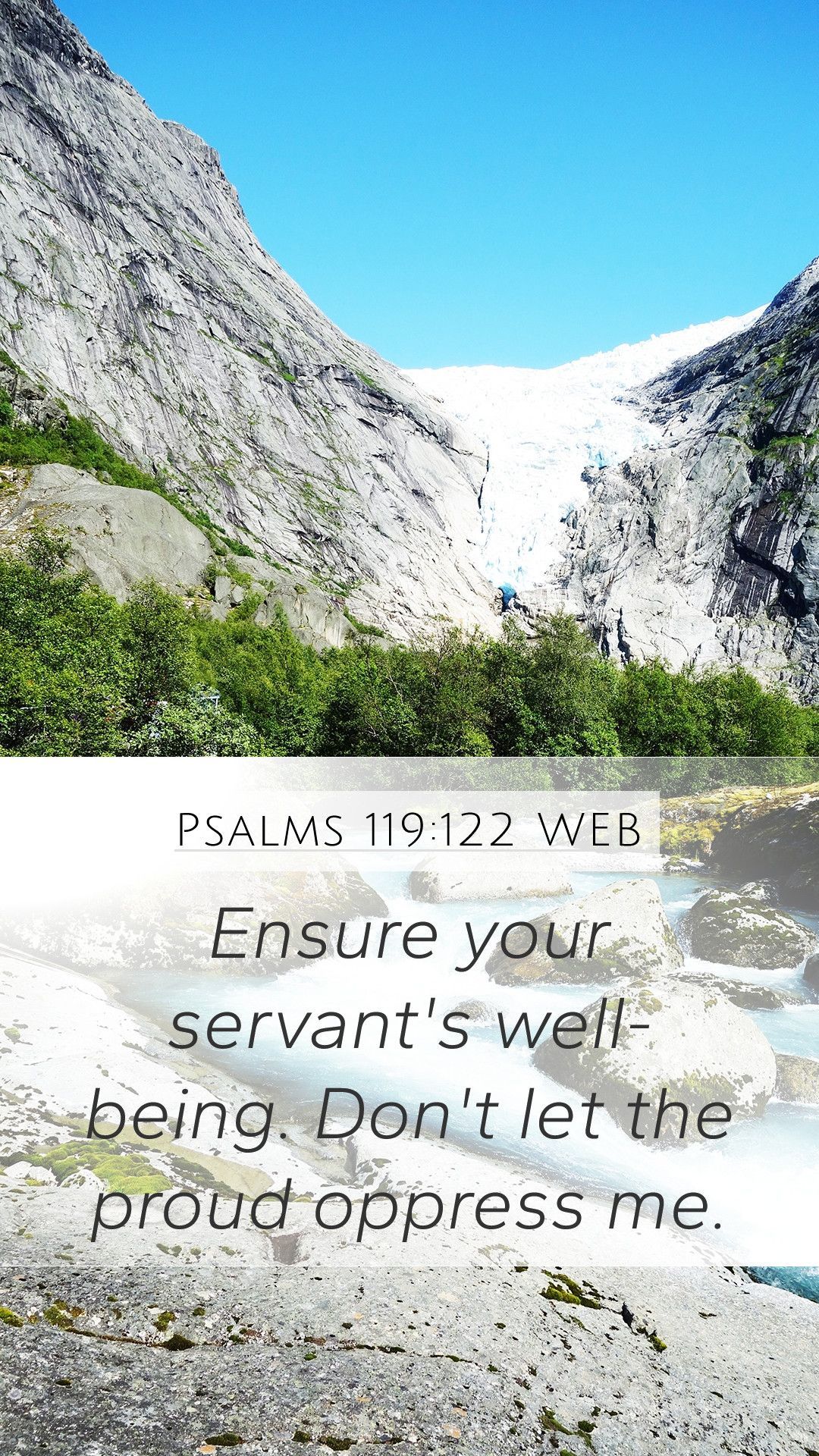 1080x1920 Psalms 119:122 WEB Mobile Phone Wallpaper Your Servant's Well Being. Don't Let The