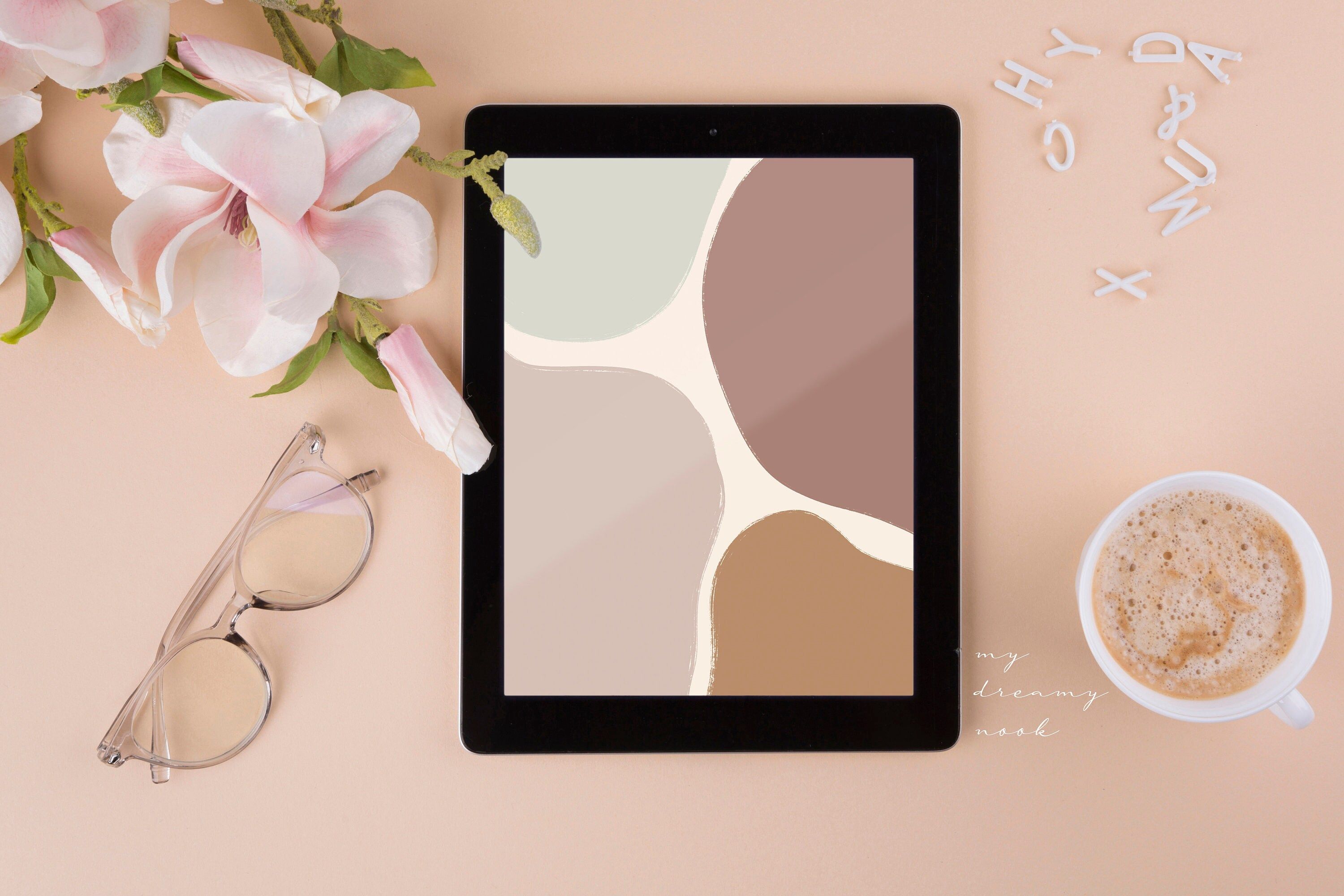 3000x2000 Boho iPad Wallpaper Modern Tablet Lock Screen iPad Home