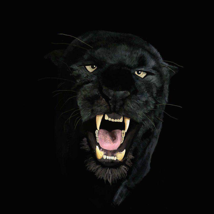 Premium Photo  Black panther portrait animal world 3d render raster  illustration