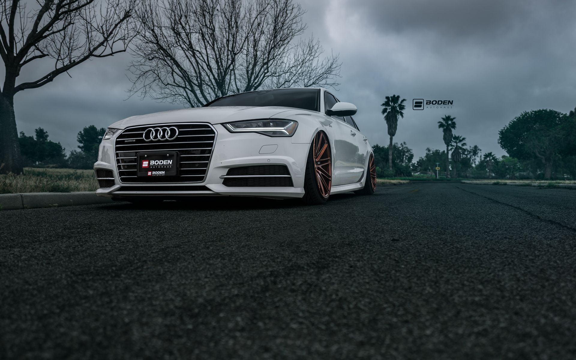 1920x1200 Download wallpaper Audi A tuning, 2017 cars, Vossen, supercars, low rider, C white A Audi for desktop with resolution 1920x1200. High Quality HD picture wallpaper