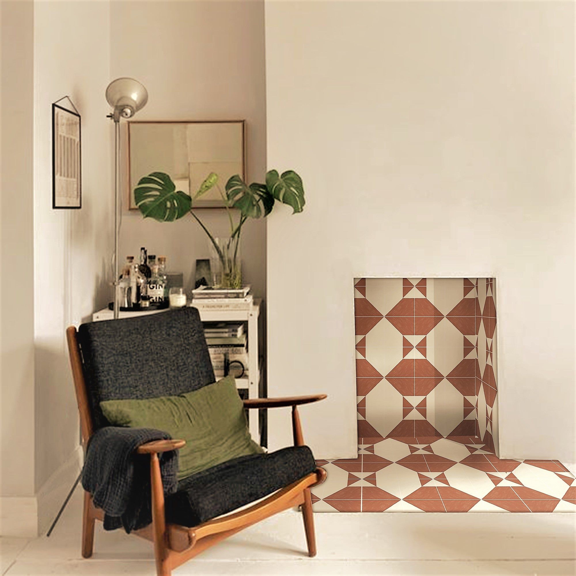 2000x2000 Cheyenne Wallpaper in Terracotta