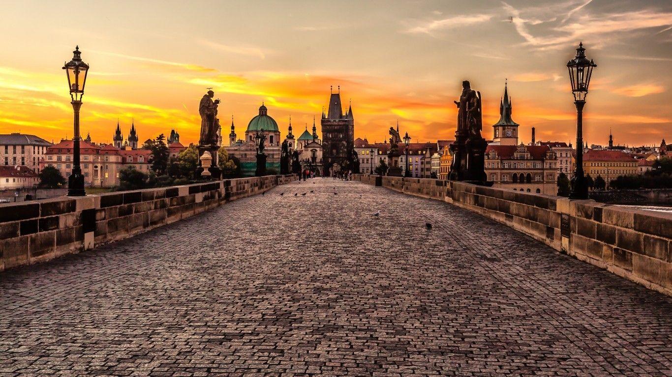 1366x768 Europe Prague Czech Republic Wallpaper