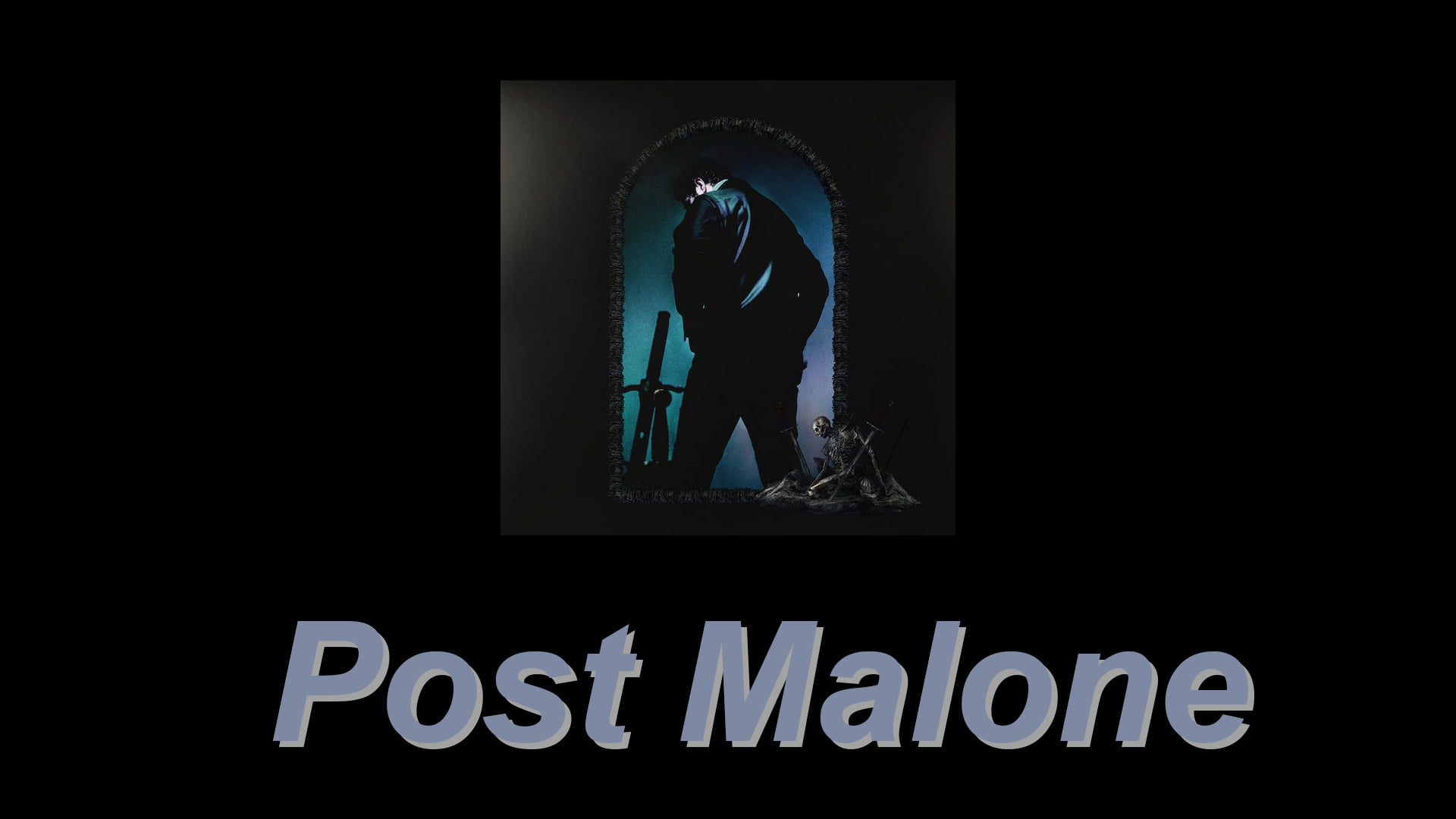 1920x1080 Wallpaper / Hollywood bleeding, Post malone, black background, rap, 1080P free download