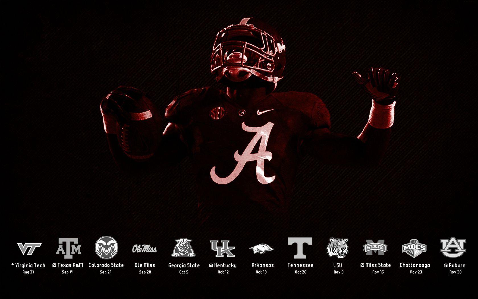 1680x1050 Alabama Football 2015 Schedule Wallpaper