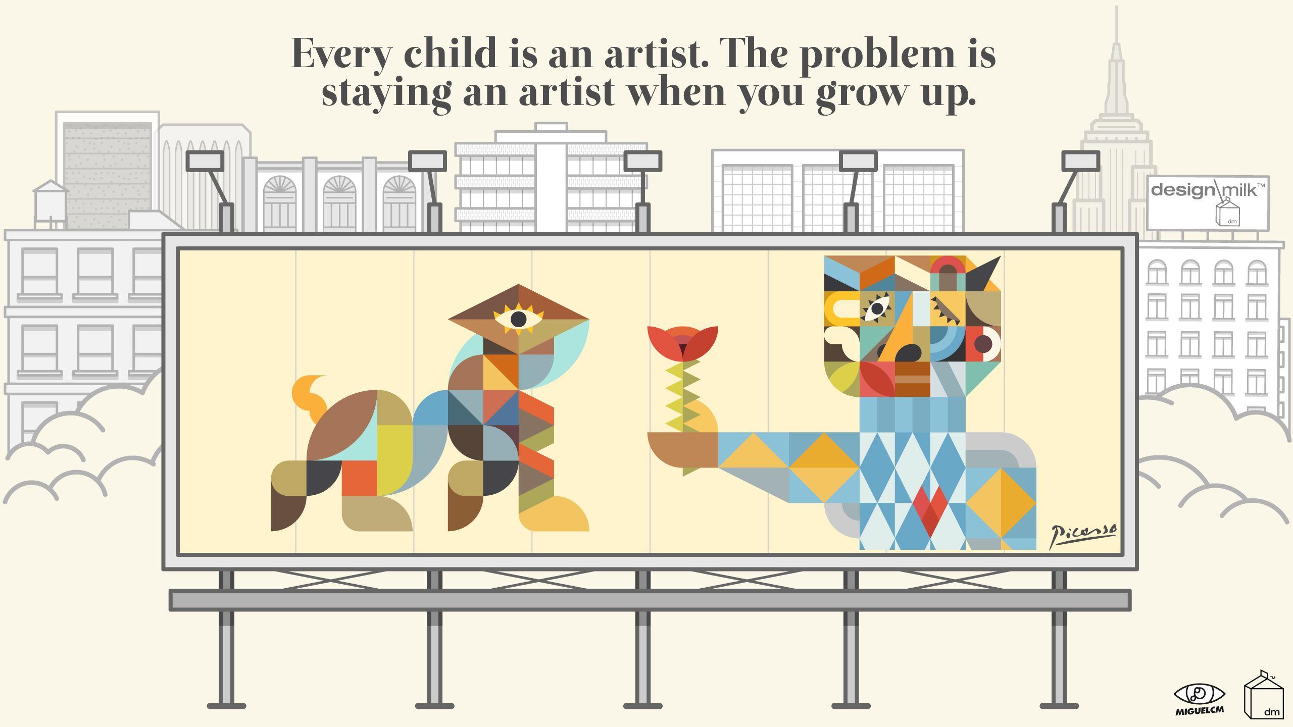 2560x1440 Picasso Quote Desktop Wallpaper