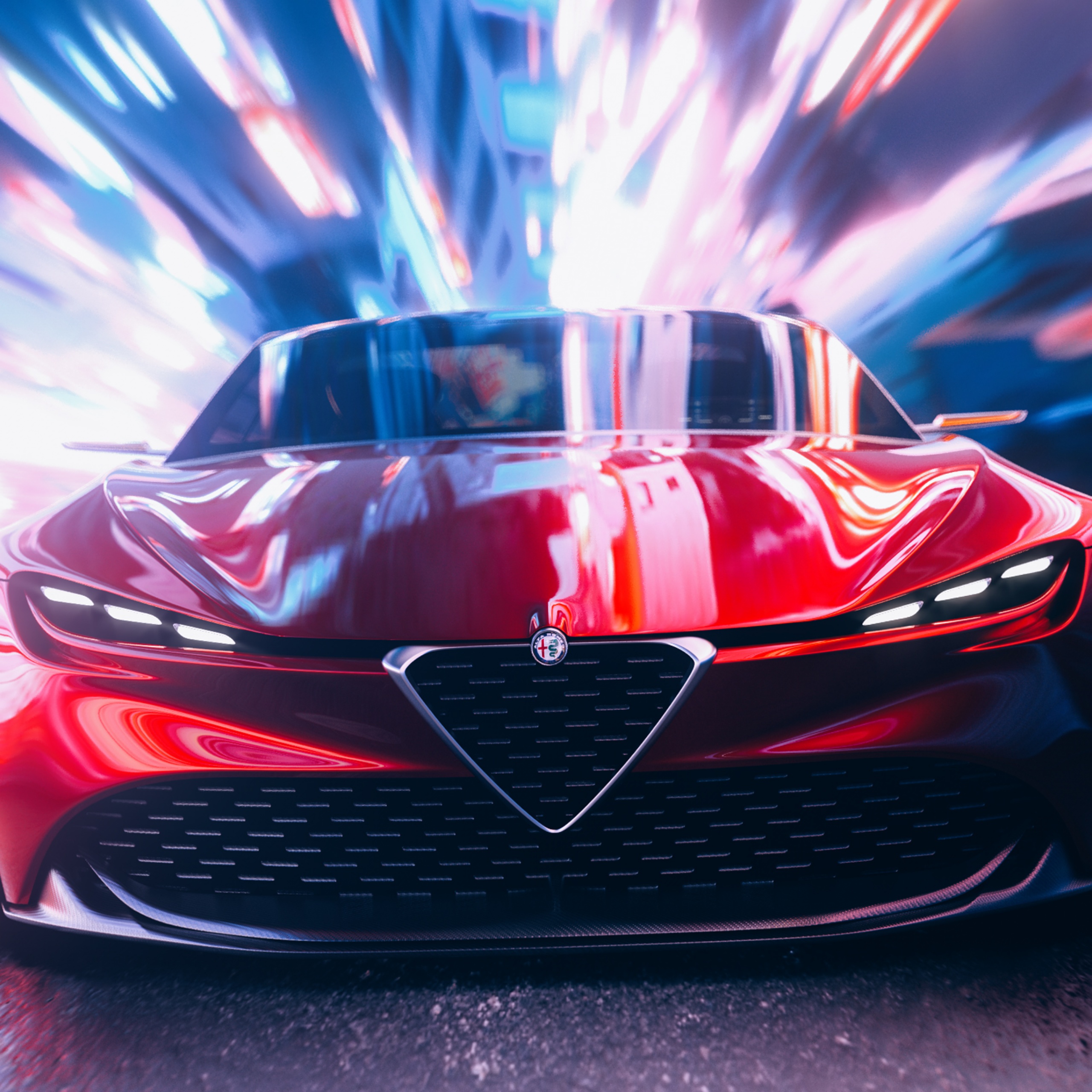 2560x2560 Alfa Romeo Zagato Wallpaper 4K, Concept cars, CGI