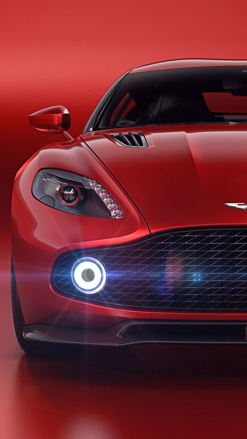 800x1420 Download Wallpaper 800x1420 Aston Martin Vanquish Zagato Volante, Aston Martin, Red, Front View, Supercar, Lights Iphone Se 5s 5c 5 For Parallax HD Background