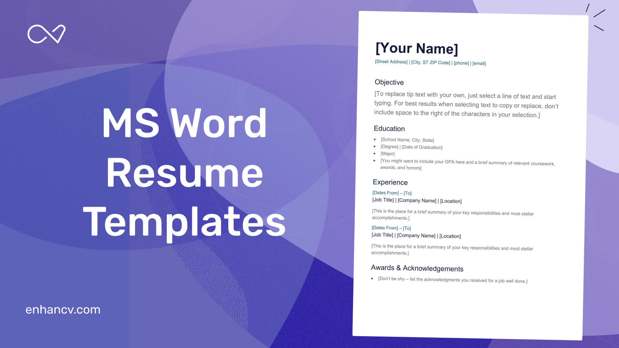 2048x1152 MS Word Resume Templates to Download