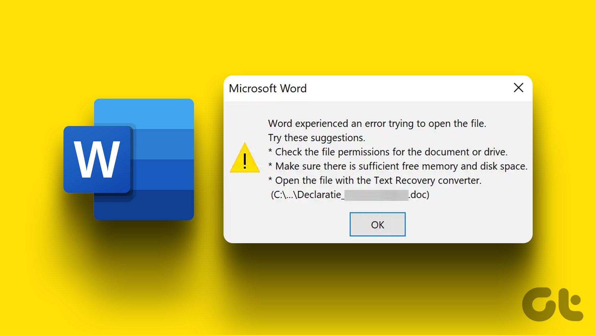 1920x1080 Fixes for Microsoft Word Experienced an Error Trying to Open the File Error in Windows