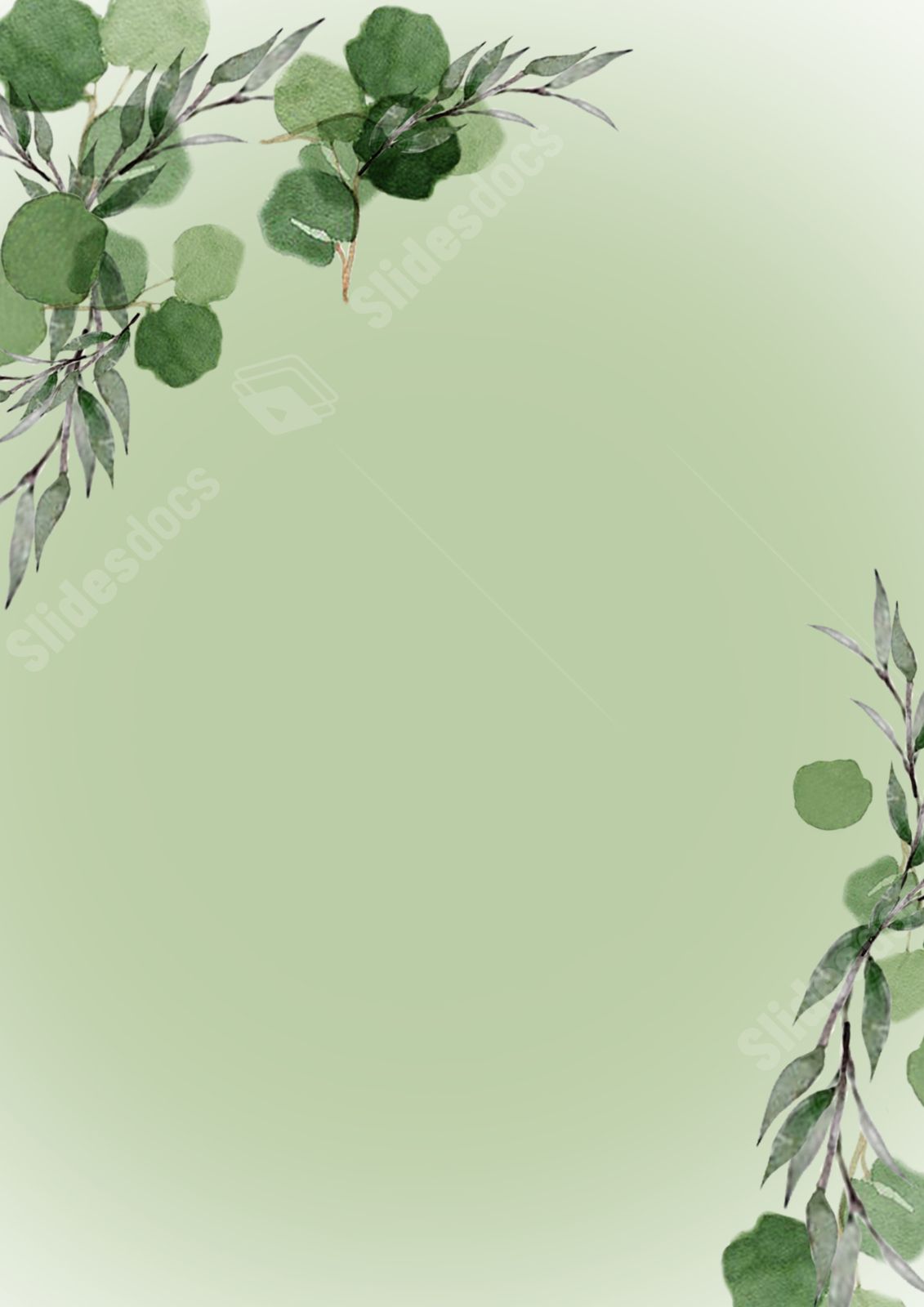 1131x1600 Wallpaper Featuring A Plant With A Gradient Of Green Ink Page Border Background Word Template And Google Docs For Free Download