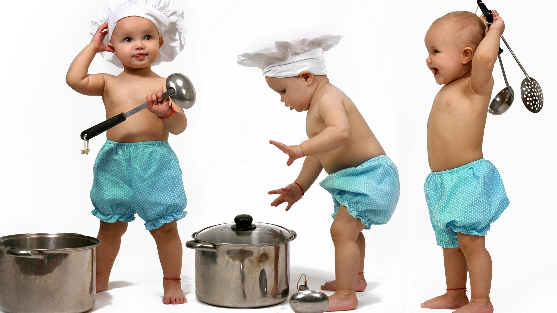 1920x1080 Cute Funny Baby Boys in Cooking Dress Wallpaper