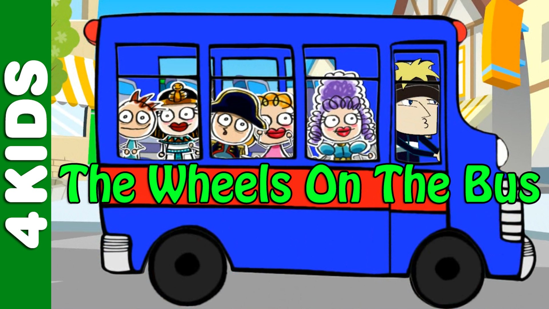 1920x1080 The Wheels On The Bus Go Round And Round. Nursery Rhymes. Vocals