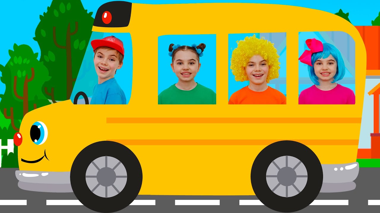 1280x720 Wheels on the Bus Go Round and Round. Nick and Poli Rhymes & Kids Songs