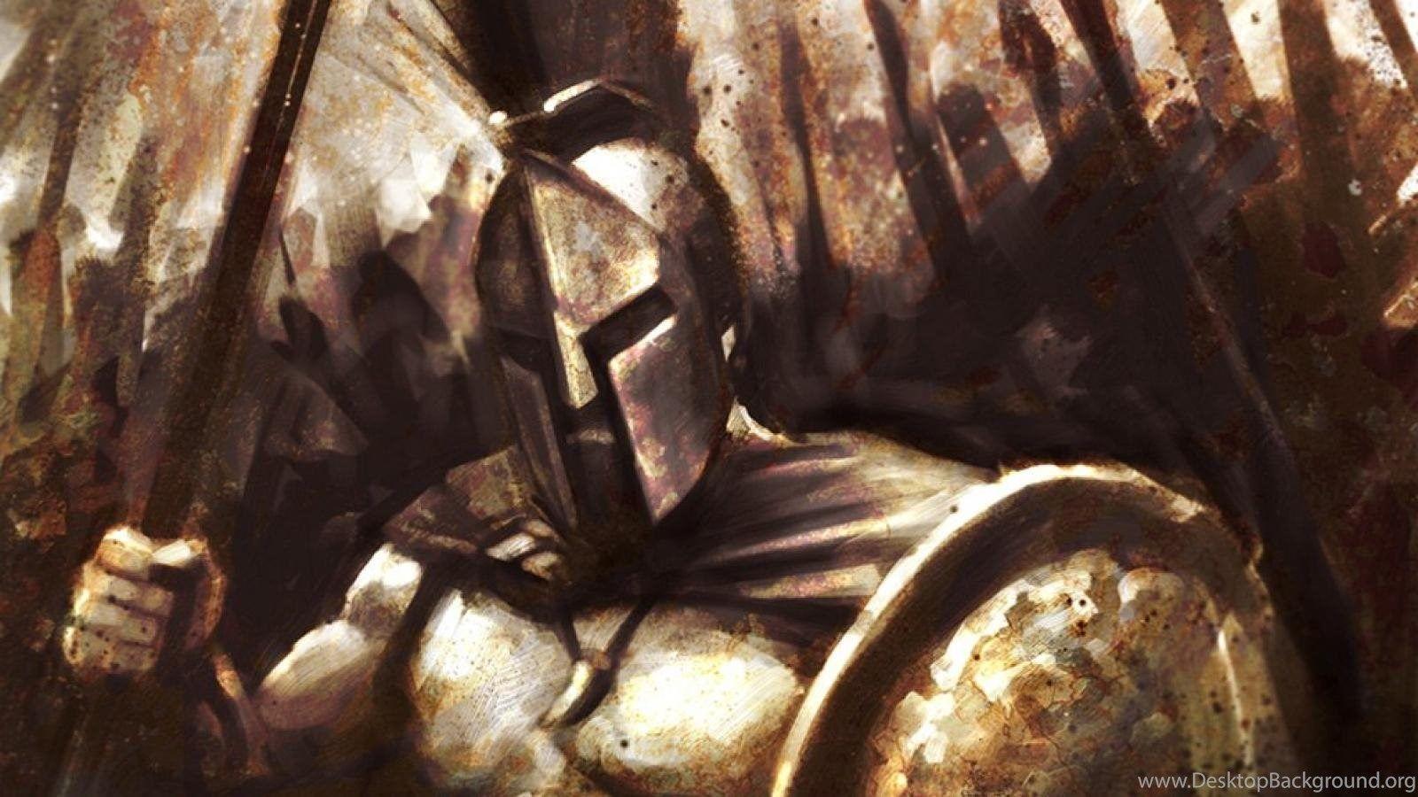 1600x900 Download Wallpaper Art, 300 Spartans, Battle, War, Weapons, Films