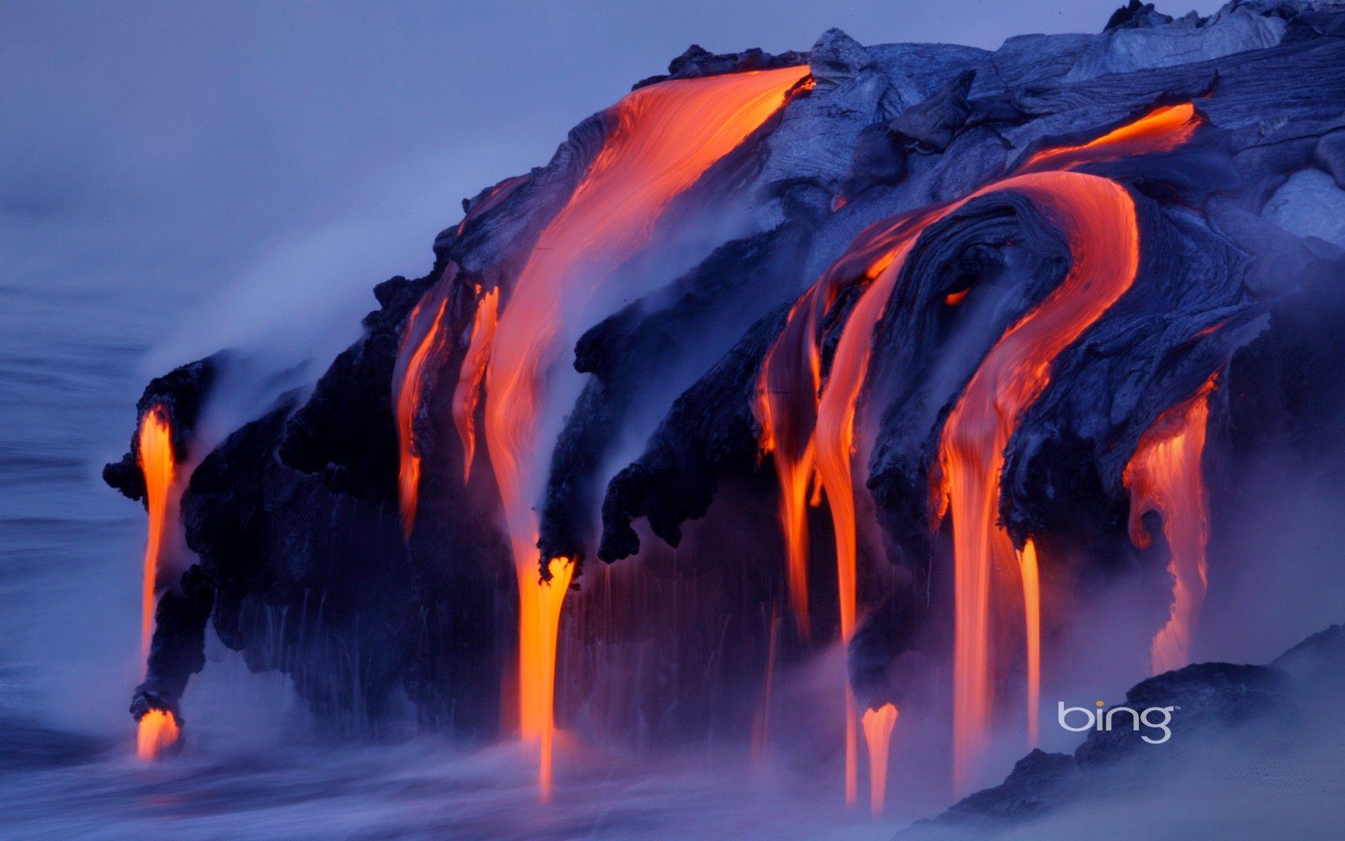 1920x1200 Water Nature Volcanoes Lava Magma Watermark Bing Wallpaper