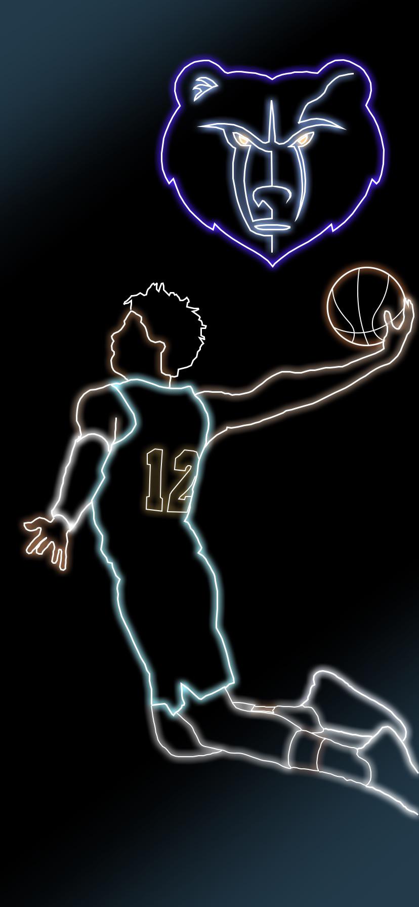 828x1792 Tried my hand at making a Ja Morant wallpaper, let me know how you feel
