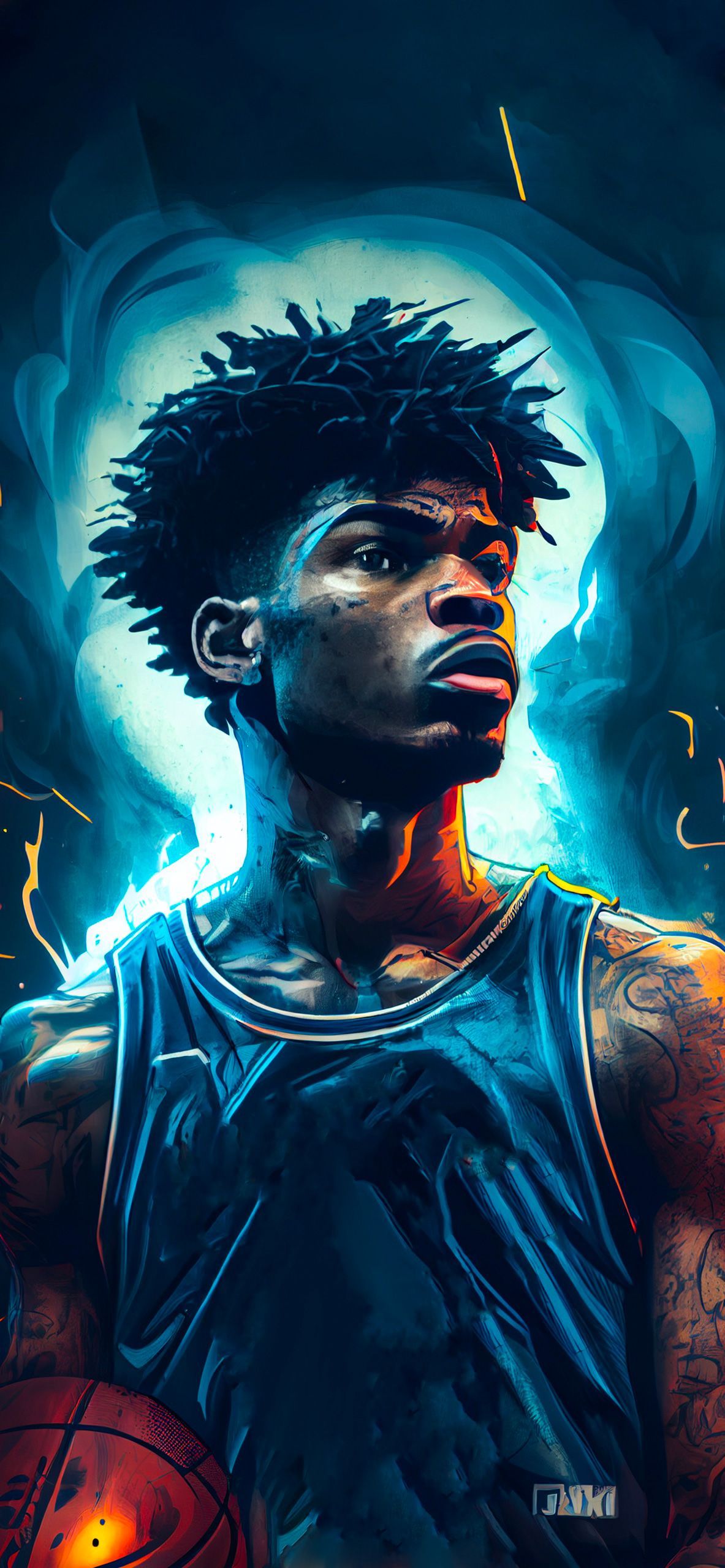 1183x2560 Ja Morant Blue Wallpaper Ja Morant Wallpaper for iPhone