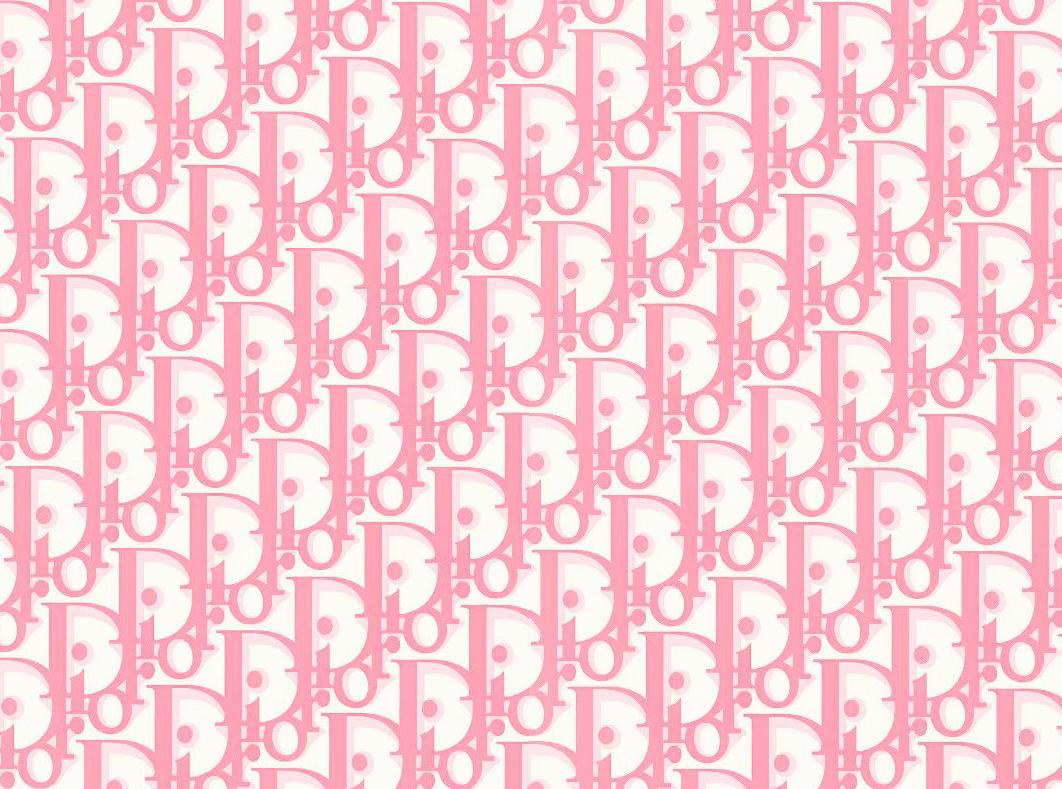 1062x789 Dior Pink Logo Pattern Icing Sheet