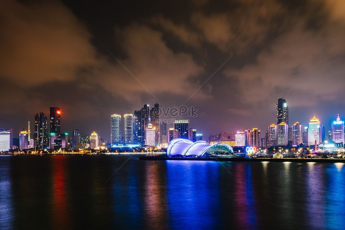 1200x800 Night View Of Qingdao Seaside Picture And HD Photo. Free Download On Lovepik