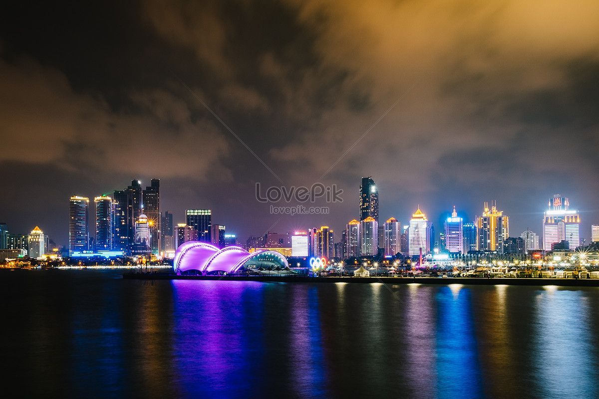 1200x800 Night View Of Qingdao Seaside Picture And HD Photo. Free Download On Lovepik
