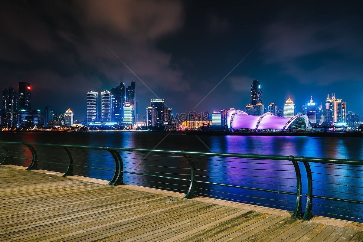 1200x800 Night View Of Qingdao Seaside Picture And HD Photo. Free Download On Lovepik