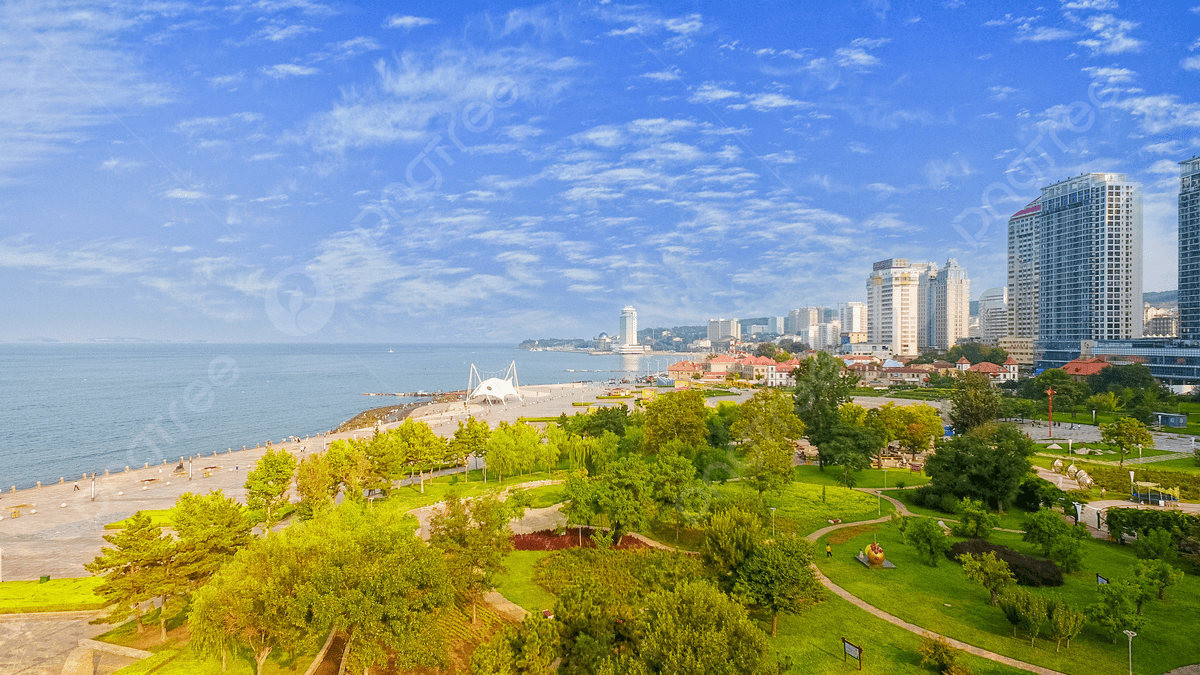 1200x675 Aerial Photo Of Qingdao City Waterfront Plaza Background, Aerial Photography, Qingdao, Coastal City Background Image And Wallpaper for Free Download