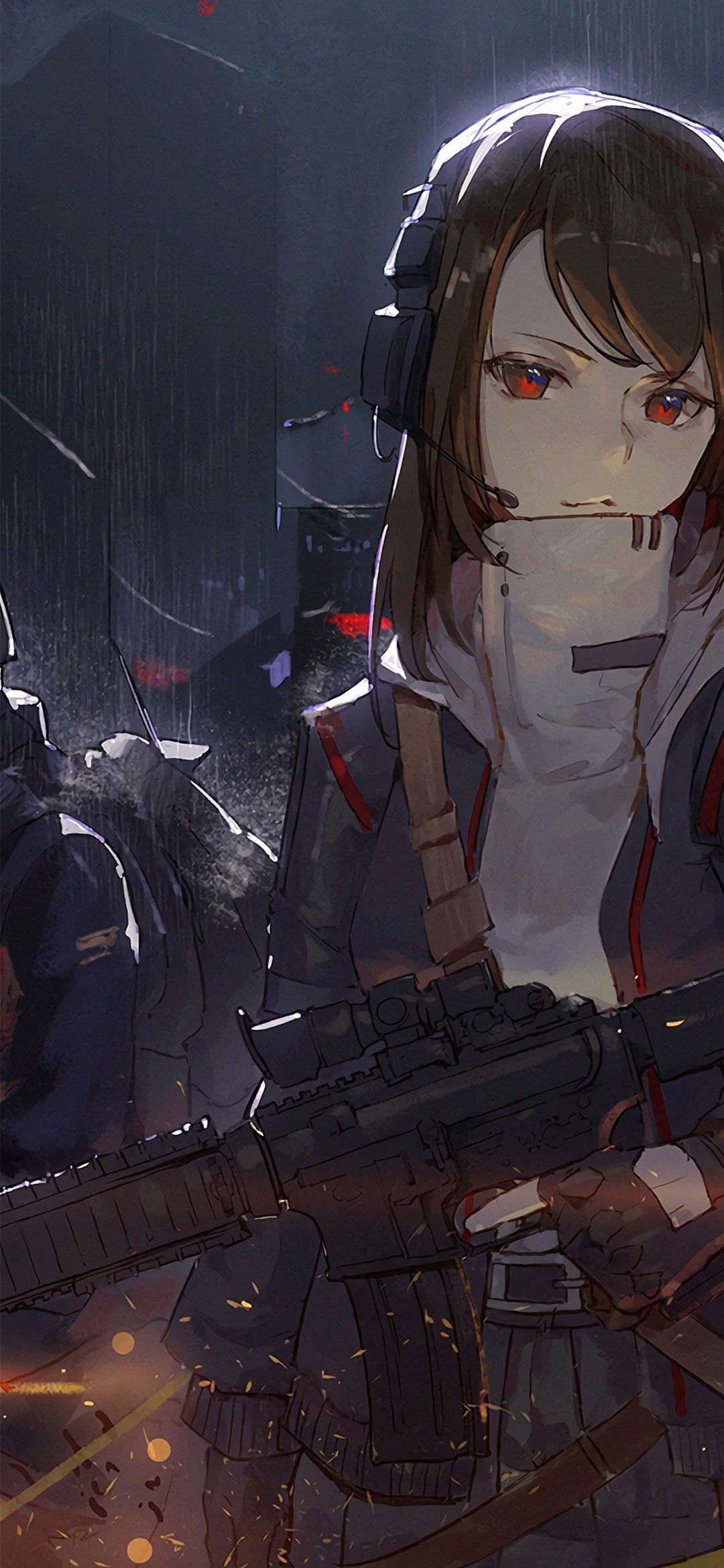 1080x2340 Anime Girl Cave iPhone Wallpaper Free Download