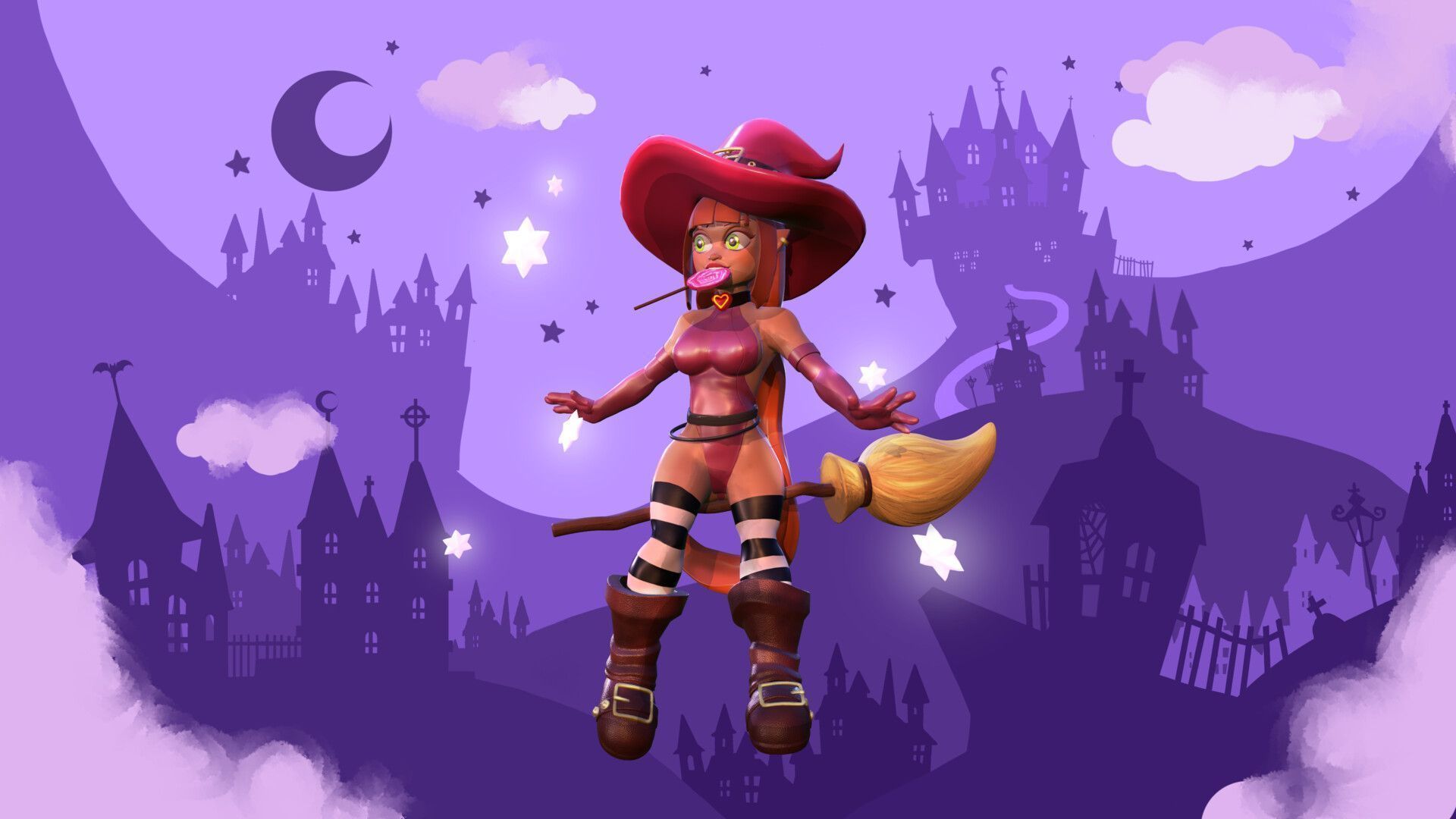 1920x1080 Chocola Meilleure (Little Witch) Fanart