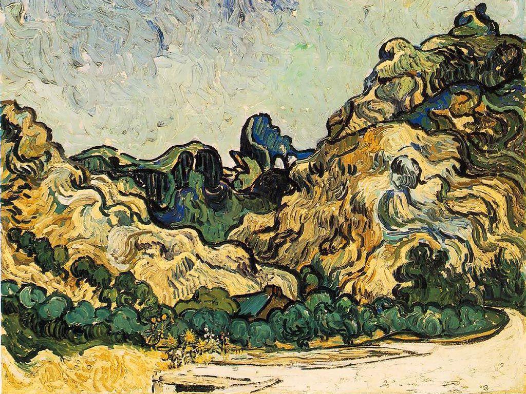 1024x768 Vincent van Gogh: Mountains. Dr. Myron Evans