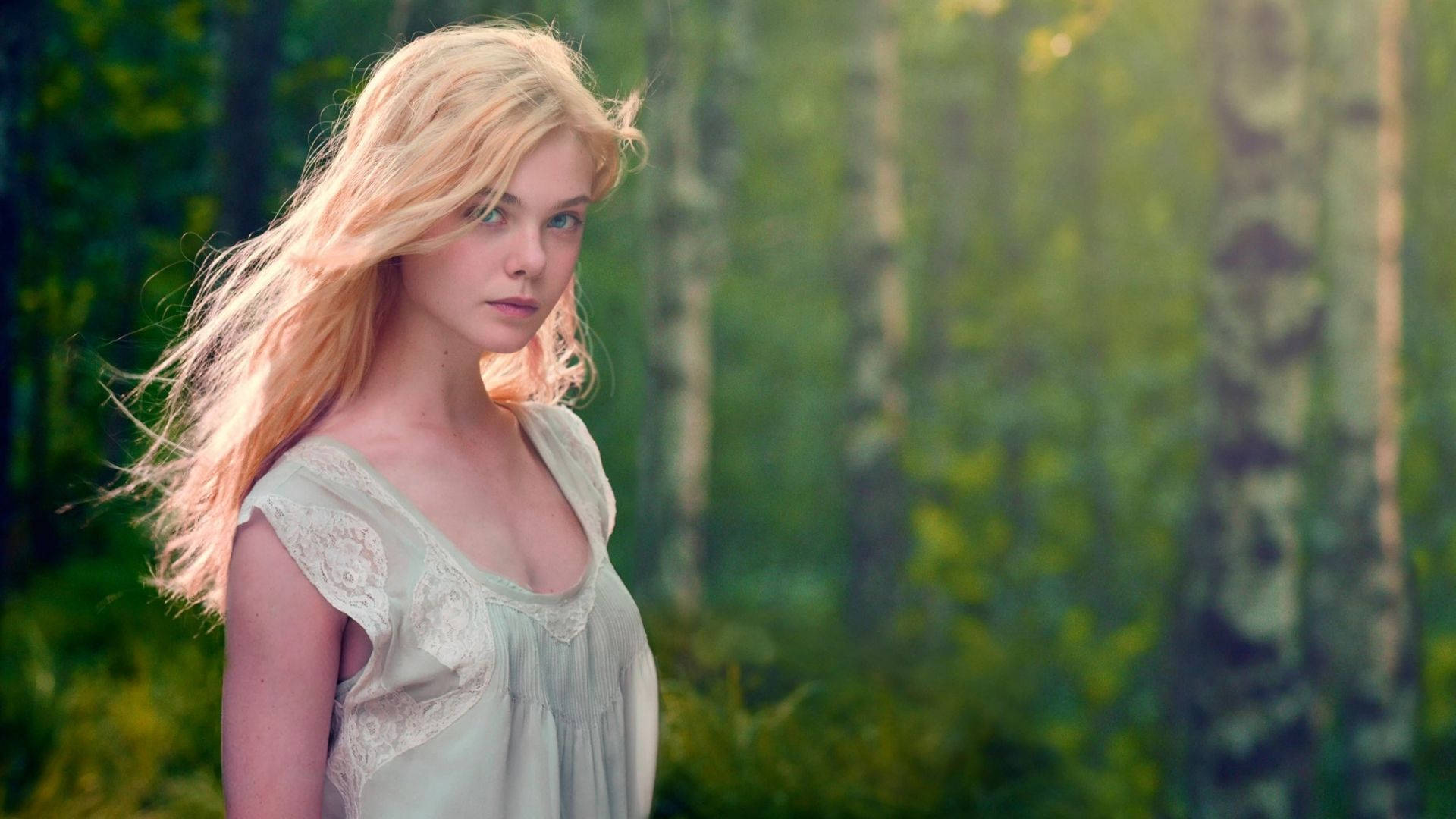 1920x1080 Download Elle Fanning In The Woods Wallpaper