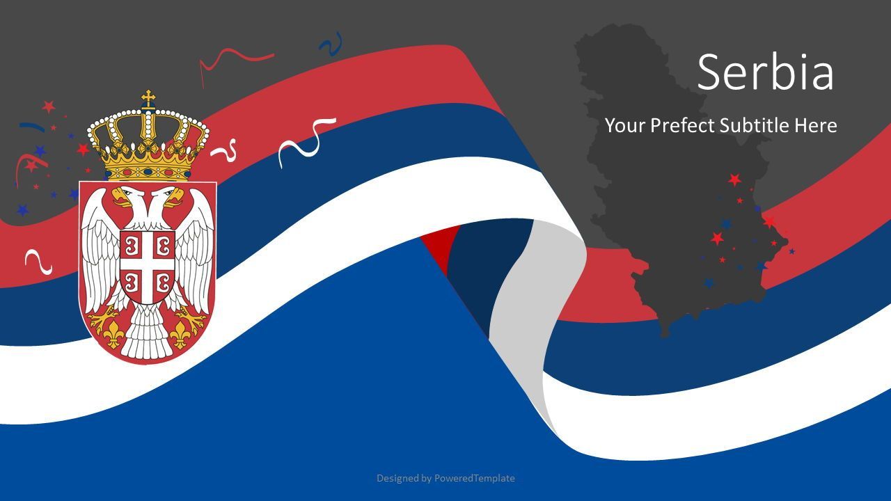 1280x720 Festive Serbian State Flag Presentation Template for Google Slides and PowerPoint