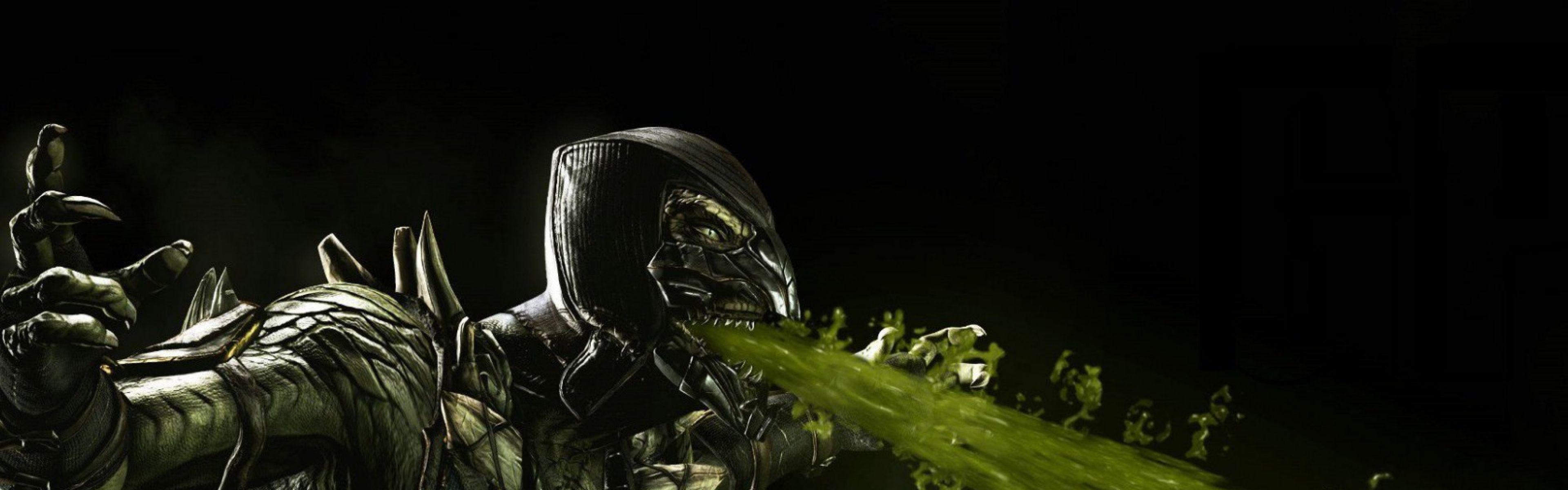 3840x1200 Mortal Kombat Reptile Wallpaper