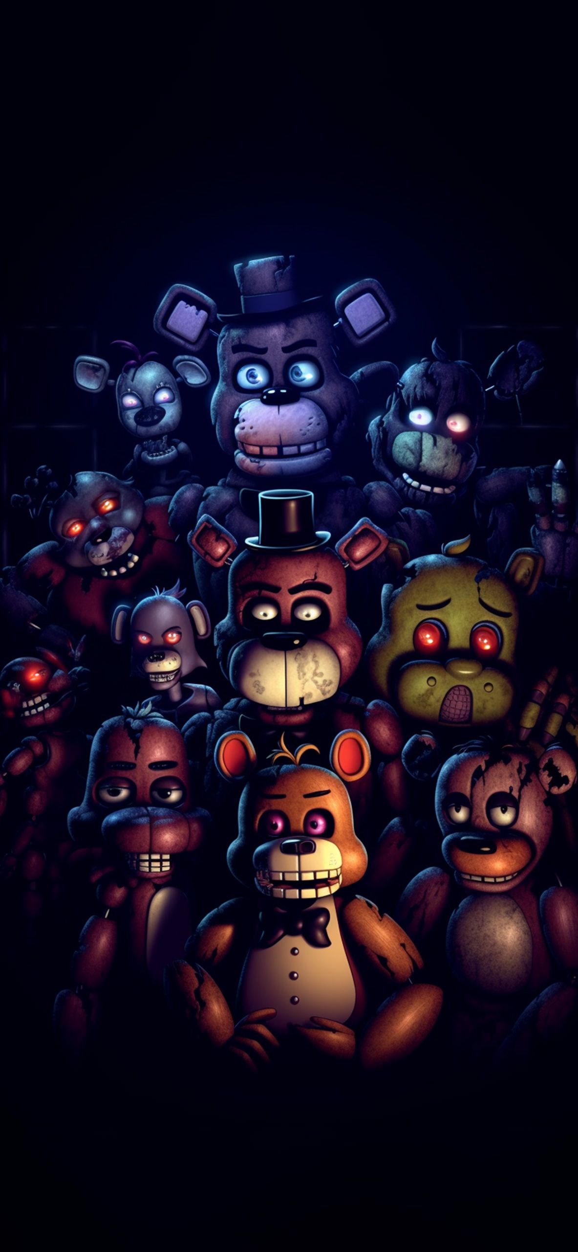 1183x2560 Five Nights at Freddy's Black Art Wallpaper Wallpaper 4k