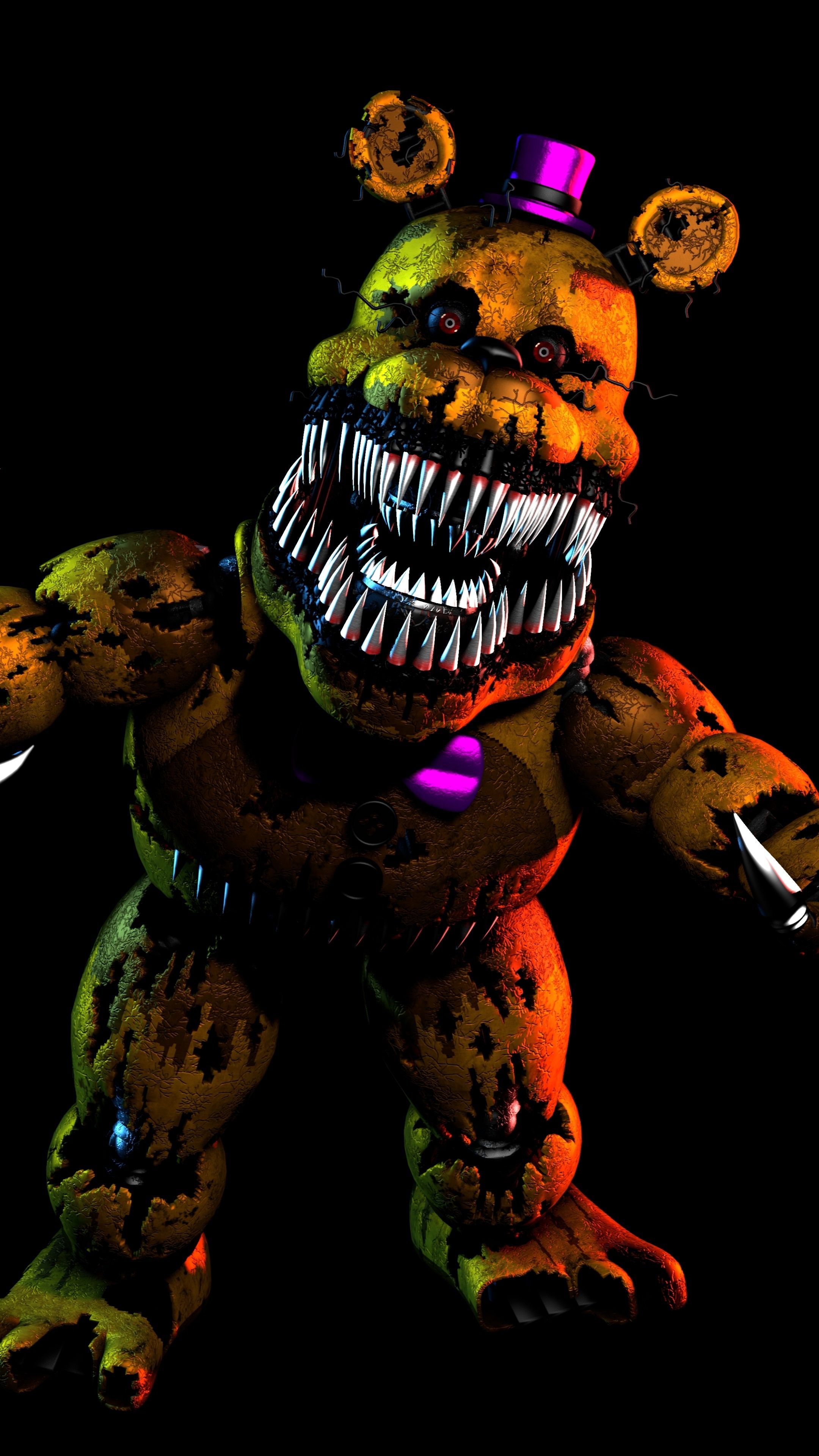 2160x3840 Wallpaper / Video Game Five Nights at Freddys 4 Phone Wallpaper, Nightmare Golden Freddy (Five Nights At Freddys), 2160x3840 free download