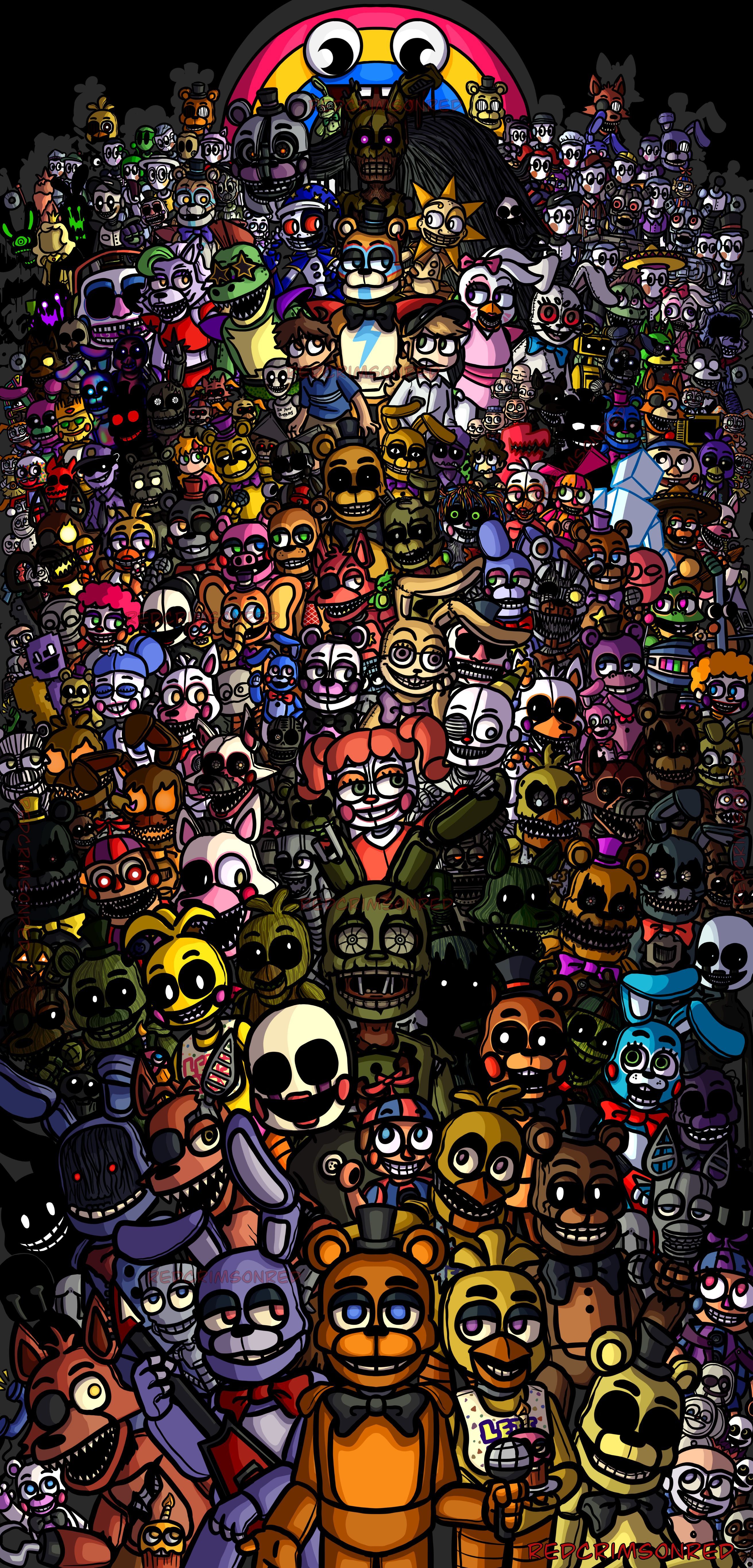 Fnaf ios. FNAF персонажи. FNAF characters. ФНАФ обои на айфон