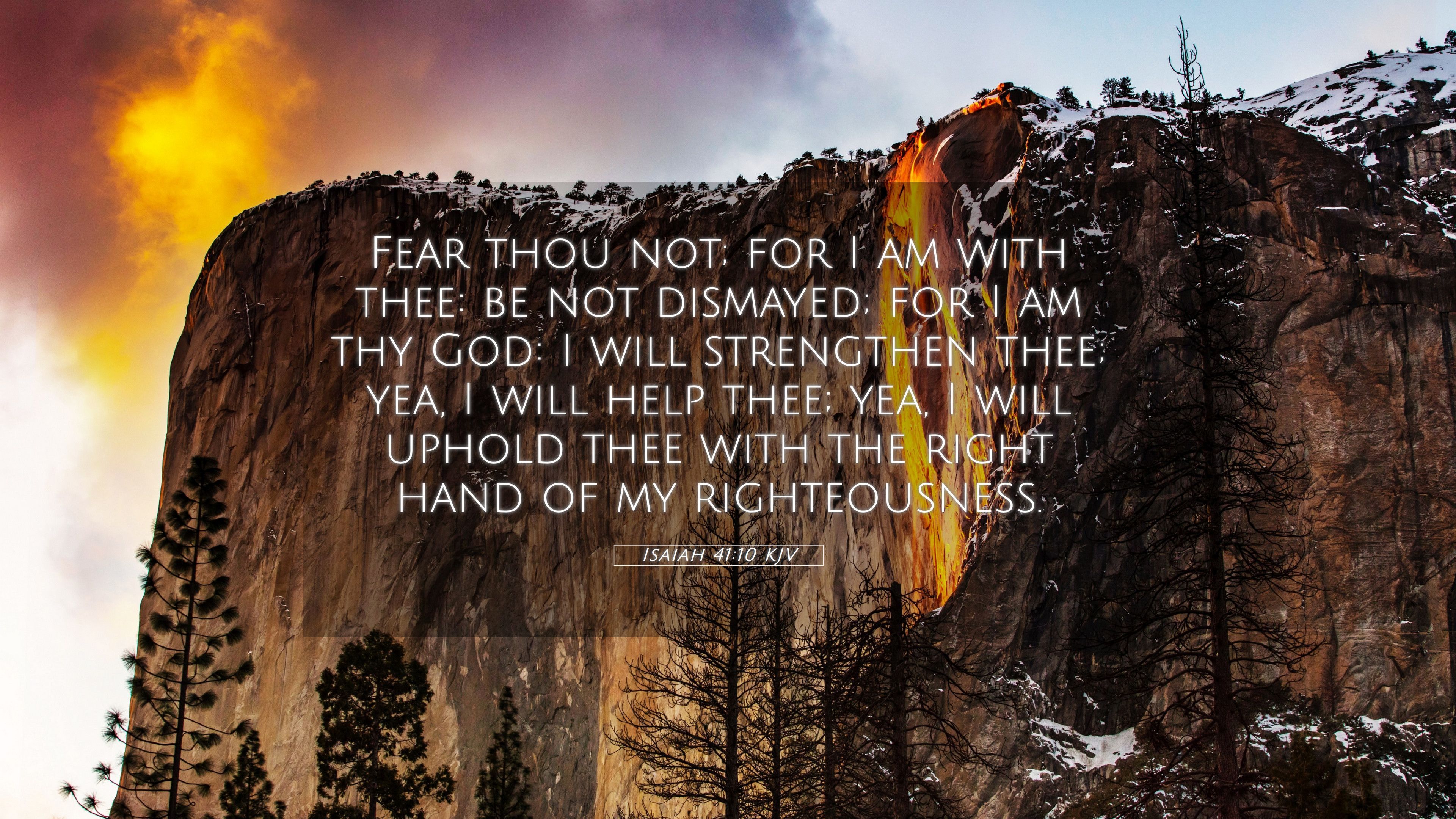 3840x2160 Isaiah 41:10 KJV 4K Wallpaper thou not; for I am with thee: be not