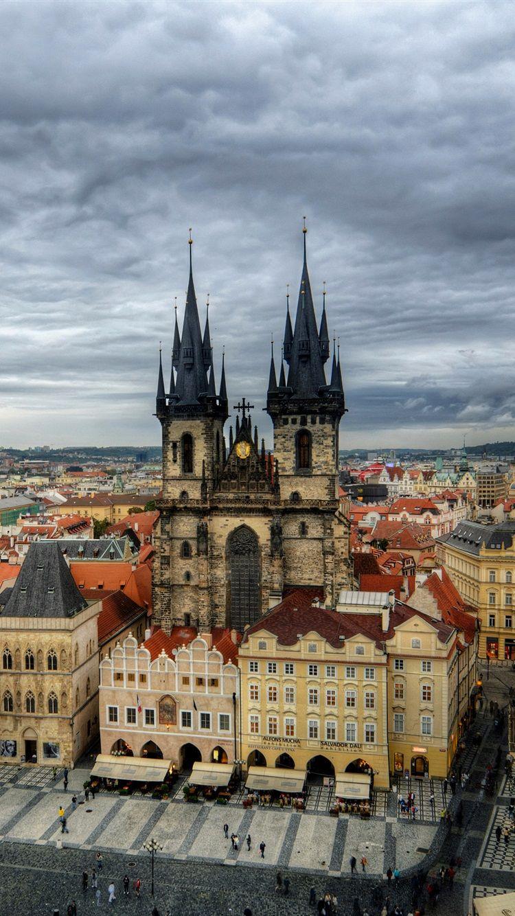 750x1334 Czech Republic, Prague, city, Old Town Square, buildings iPhone
