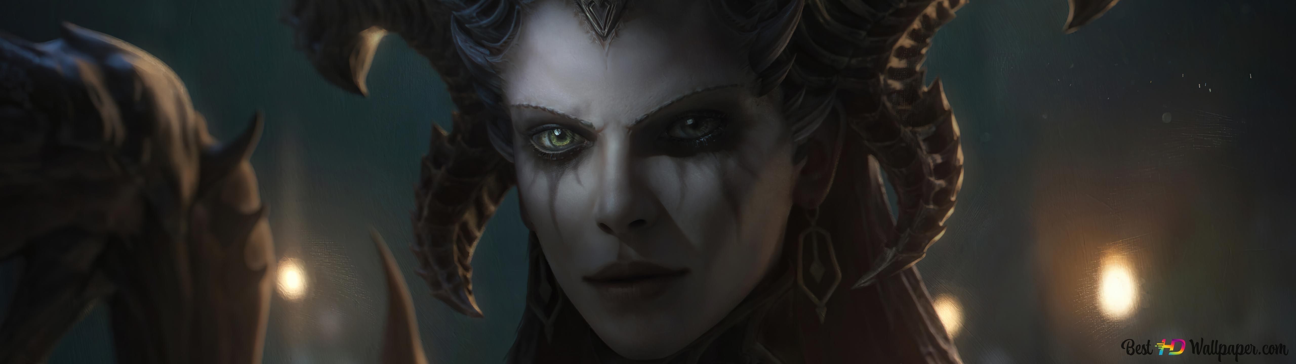 5120x1440 Diablo 4 Lilith art 8K wallpaper download