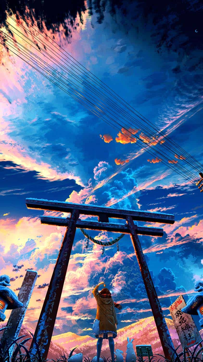 844x1500 Torii And The Sky IPhone Wallpaper HD Wallpaper : iPhone Wallpaper