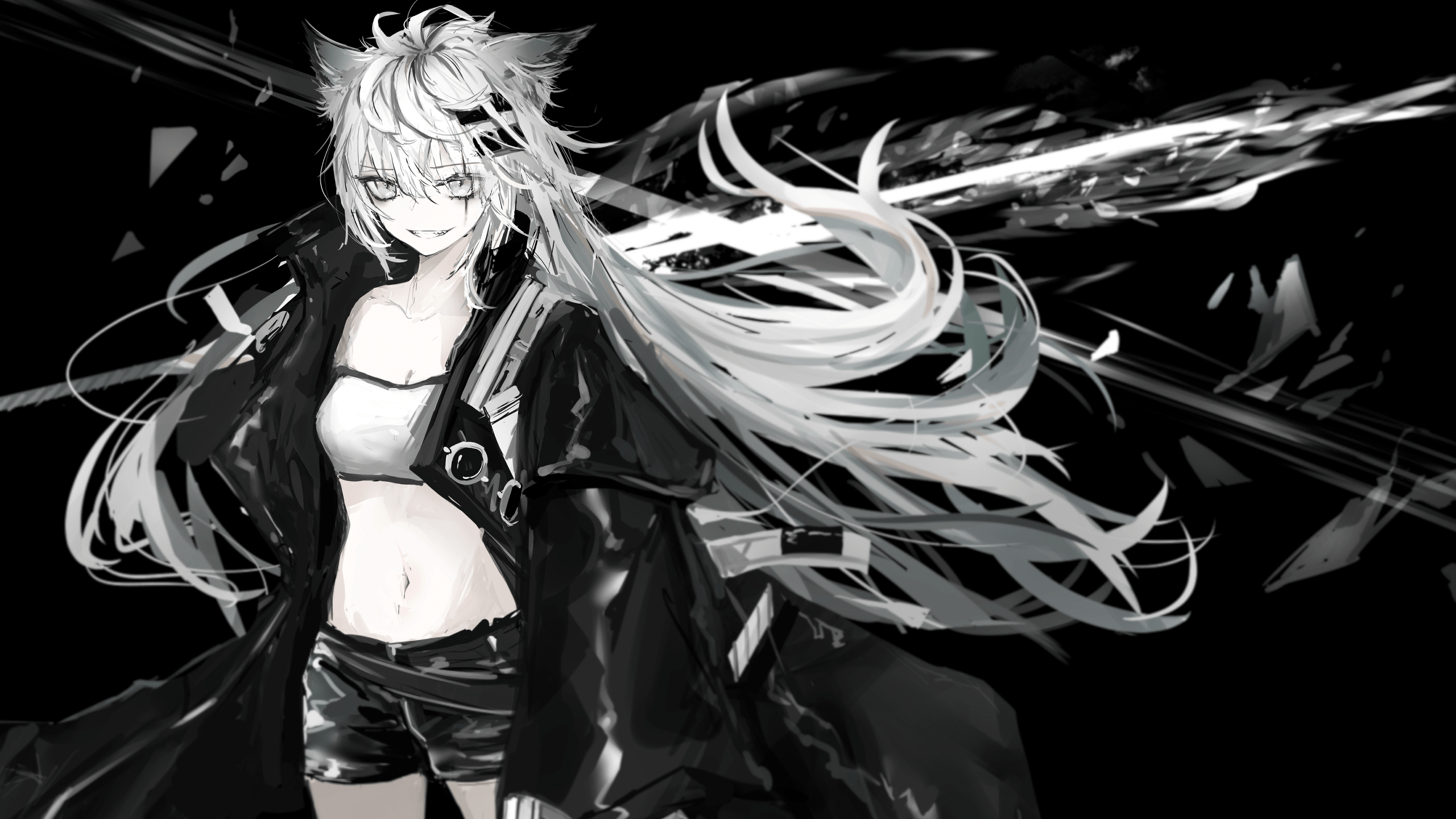 2560x1440 anime girls, long hair, Arknights, Lappland (Arknights), anime, wolf girls Gallery HD Wallpaper