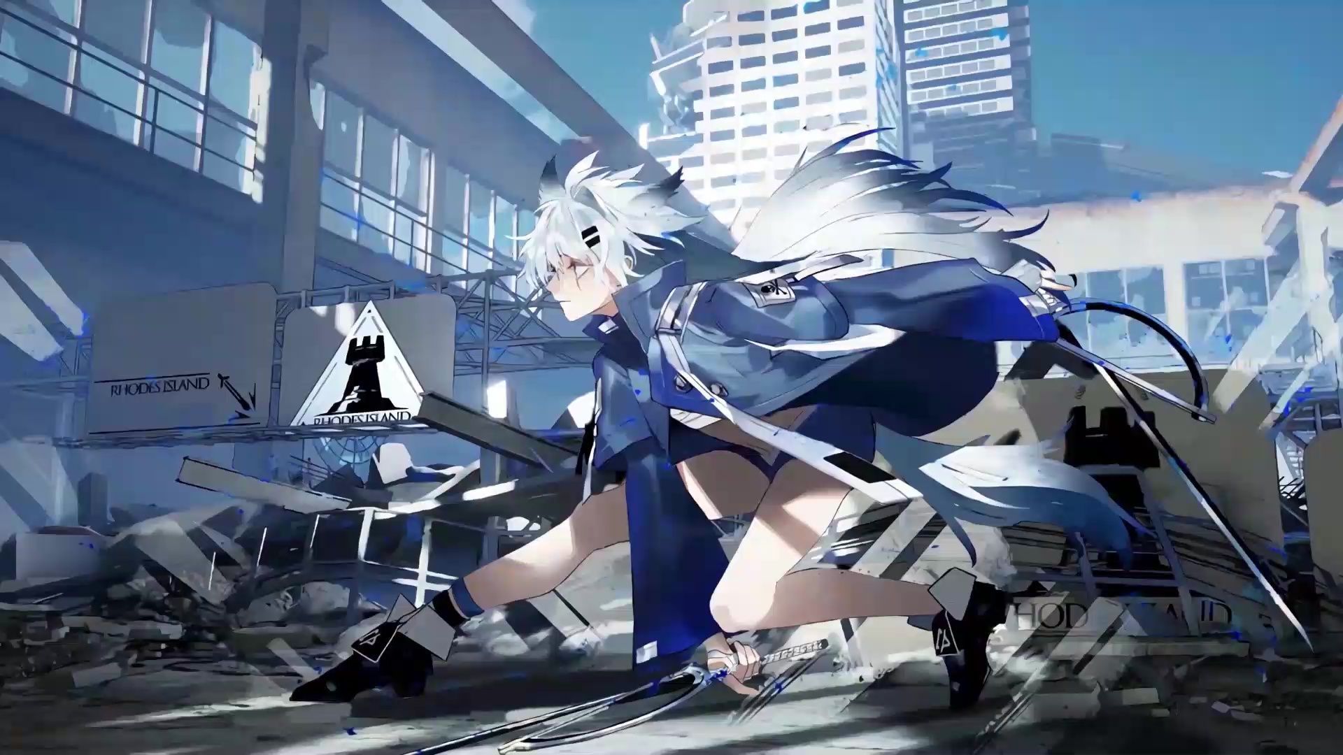 1920x1080 Lappland Fighting Arknights Live Wallpaper