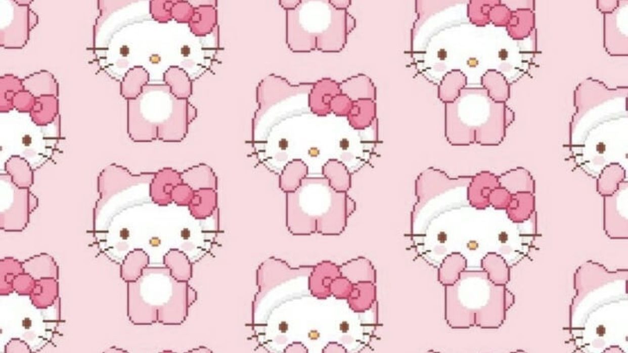 1242x699 Pink Hello Kitty Wallpaper Desktop. Hello kitty wallpaper, Hello kitty wallpaper hd, Kitty wallpaper