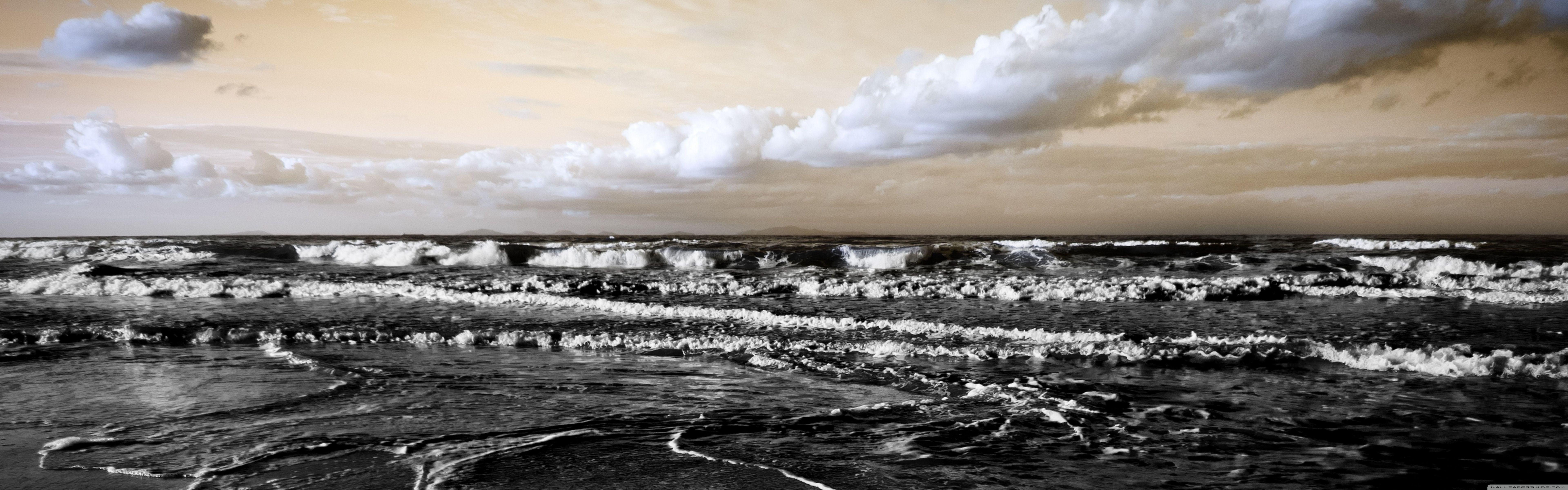 7680x2400 Dark Waves ❤ 4K HD Desktop Wallpaper for 4K Ultra HD TV • Wide