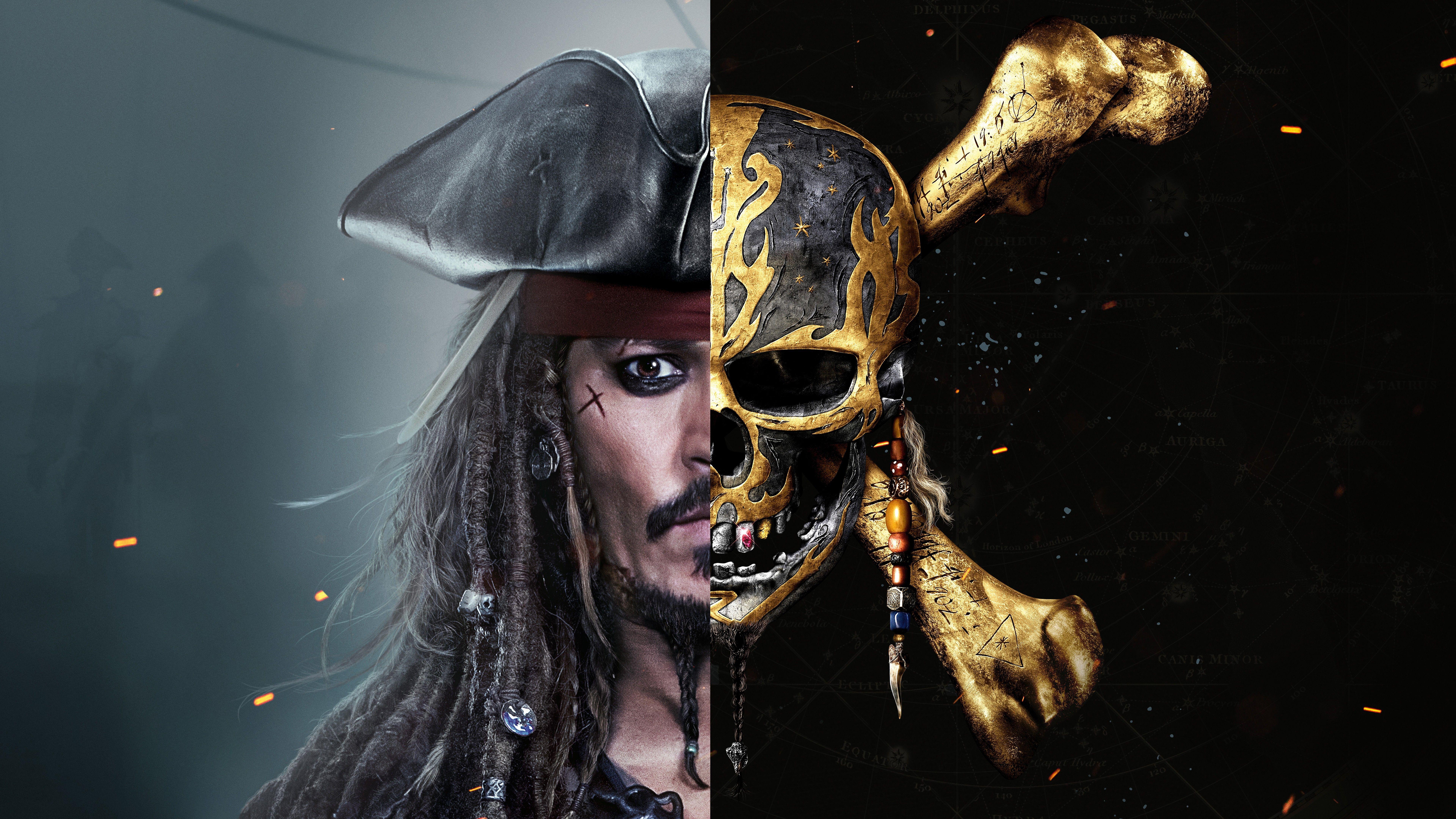 7680x4320 Jack Sparrow Pirates of the Caribbean Salazars Revenge 4K 8K