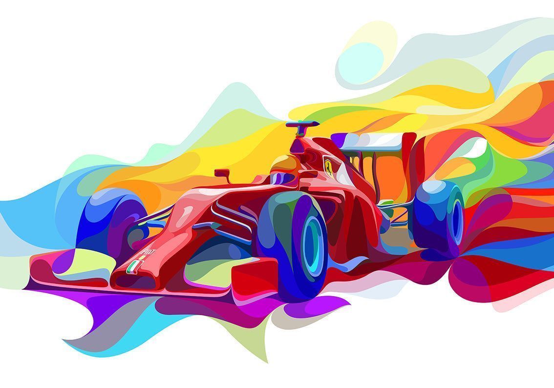 1134x794 Race Car Artwork Woven Self Adhesive Removable Wallpaper Modern Mural